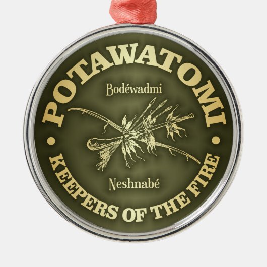 Potawatomi Metalen Ornament (Voorkant)
