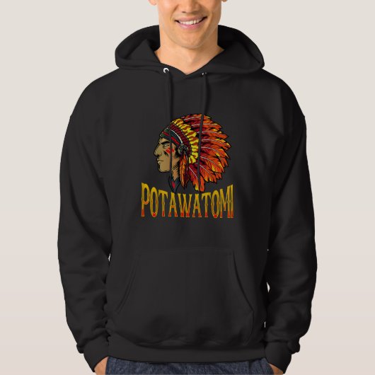 Potawatomi Tribe Native American Potawatomi Herita Hoodie (Voorkant)