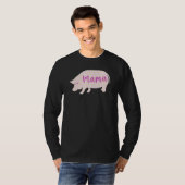 Potbelly Pig mama Daisy Silhouette Moeder D T-shirt (Voorkant volledig)