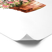 Potbloem Multicolour Waterverf Poster (Hoek)