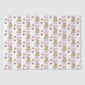 Potbloemen en vlinders Waterverf Verjaardag Tissuepapier (Voorkant)