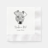 Potcake Dog gepersonaliseerde Drink op mij Servet (Voorkant)