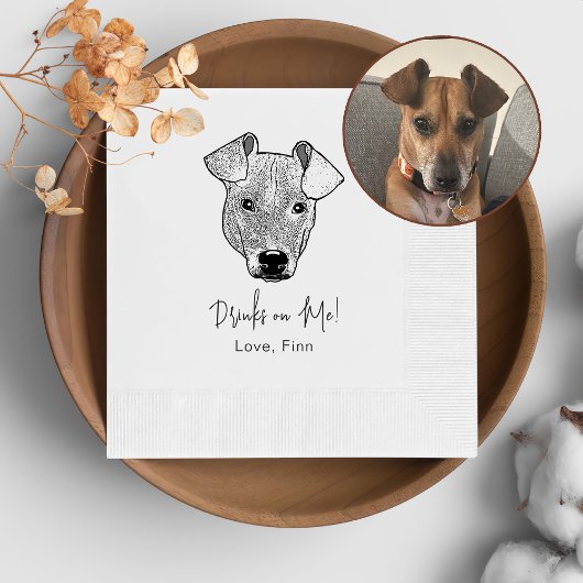 Potcake Dog gepersonaliseerde Drink op mij Servet