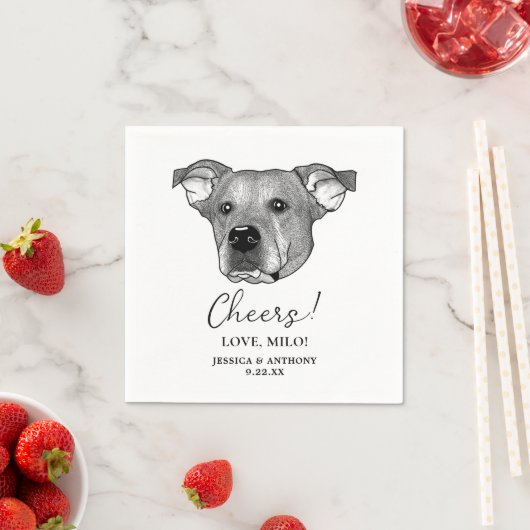 Potcake Hond Gepersonaliseerd Cheers Servetten (Insitu)