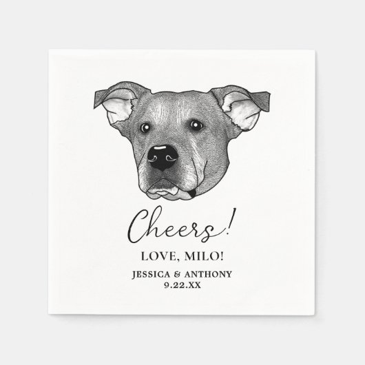 Potcake Hond Gepersonaliseerd Cheers Servetten (Voorkant)
