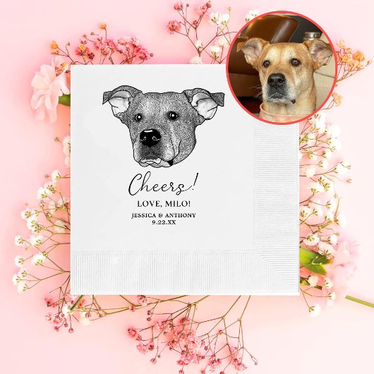 Potcake Hond Gepersonaliseerd Cheers Servetten