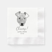 Potcake Hond Gepersonaliseerd Cheers Servetten (Voorkant)