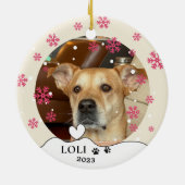 Potcake hond gepersonaliseerde hand tekening keramisch ornament (Achterkant)