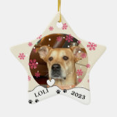 Potcake hond gepersonaliseerde hand tekening keramisch ornament (Achterkant)