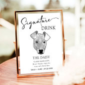 Potcake Hondenbruiloft Handtekening Drink Teken Poster