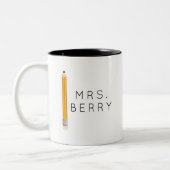 Potcil Gepersonaliseerde leraar Tweekleurige Koffiemok (Links)