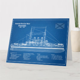 Potemkin - Schip Blauwdruk Plannen ABD Bedankkaart