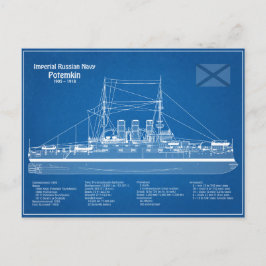 Potemkin - Schip Blauwdruk Plannen ABD Briefkaart