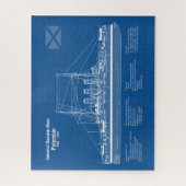Potemkin - Schip Blauwdruk Plannen ABD Legpuzzel (Verticaal)
