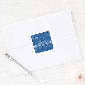 Potemkin - Schip Blauwdruk Plannen ABD Vierkante Sticker (Envelop)