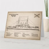 Potemkin - Schip Blauwdruk Plannen SD Bedankkaart (Voorkant)