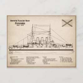 Potemkin - Schip Blauwdruk Plannen SD Briefkaart