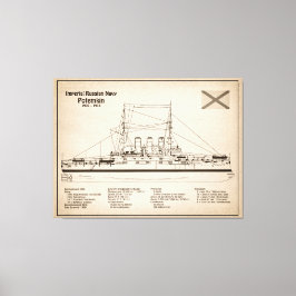 Potemkin - Schip Blauwdruk Plannen SD Canvas Afdruk