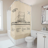 Potemkin - Schip Blauwdruk Plannen SD Douchegordijn (In situ)