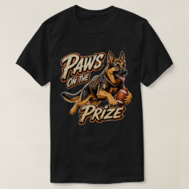 Poten aan de Prijs Duitse Herdershond Voetbal T-shirt