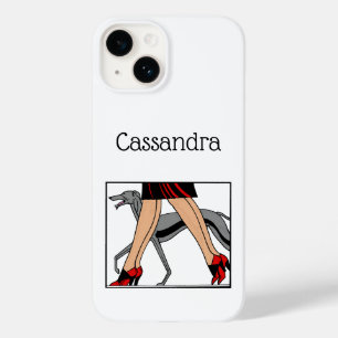 Poten Art Deco Vrouwen Windhond Whippet Hond R Case-Mate iPhone Case