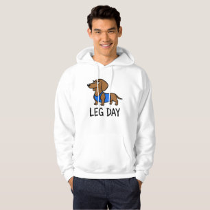 Poten Dag Dachshund Grappige Gym Hond Workout Humo Hoodie