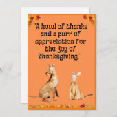 Poten en Bedankt: Thanksgiving Kaarten (Voorkant / Achterkant)