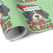 Poten en Claus - Kerstmis Berner Hond Cadeaupapier (Rol Hoek)