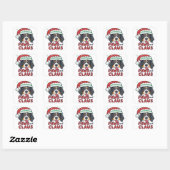 Poten en Claus - Kerstmis Berner Hond Vierkante Sticker (Vel)