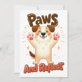 Poten en reflecteren Schattigee hond Bedankkaart (Voorkant)