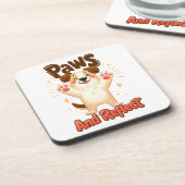 Poten en reflecteren Schattigee hond Bier Onderzetter (Linkerzijde)