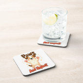 Poten en reflecteren Schattigee hond Bier Onderzetter (Rechterzijde)