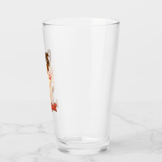 Poten en reflecteren Schattigee hond Glas (Links)