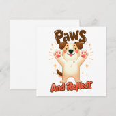Poten en reflecteren Schattigee hond Kaart (Voorkant / Achterkant)
