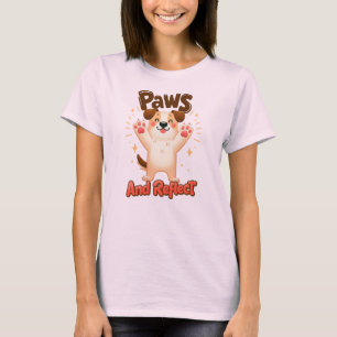 Poten en reflecteren Schattigee hond T-shirt
