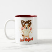 Poten en reflecteren Schattigee hond Tweekleurige Koffiemok (Links)