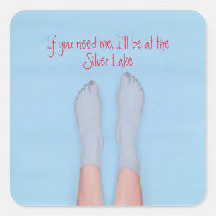 poten in de koelwaterkaart vierkante sticker