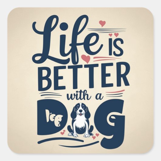 Poten maken het leven vierkante sticker (Voorkant)