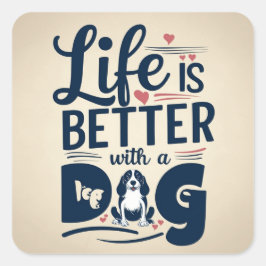 Poten maken het leven vierkante sticker