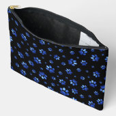 Poten print sprankelblauw glitter, etui (Open)