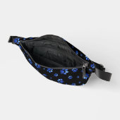 Poten print sprankelblauw glitter, heuptasje (Open)