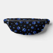 Poten print sprankelblauw glitter, heuptasje (Liggend)
