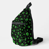 Poten print sprankelend groen glitter, sling bag (Rechterhoek)
