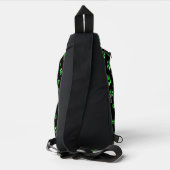Poten print sprankelend groen glitter, sling bag (Achterkant)