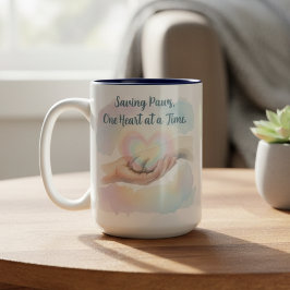 Poten Redden Één Hart Hartverwarmende Aquarel Tweekleurige Koffiemok