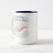 Poten Redden Één Hart Hartverwarmende Aquarel Tweekleurige Koffiemok (Voorkant links)