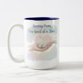 Poten Redden Één Hart Hartverwarmende Aquarel Tweekleurige Koffiemok (Links)