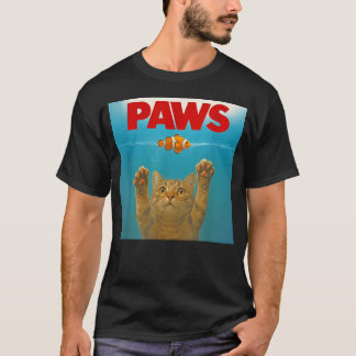 Poten - Speelse Kat Jacht op een Clownvis in Water T-shirt