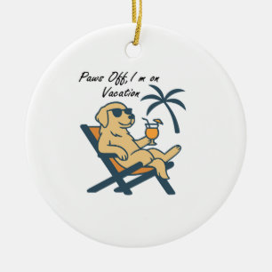Poten Thuis Ik ben op Vakantie Hond Keramisch Ornament
