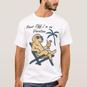 Poten Thuis Ik ben op Vakantie Hond T-shirt